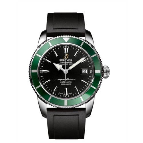 Breitling Superocean Heritage 42 Paslanmaz Çelik / Yeşil / Volcano Siyah / Kauçuk, referans A1732136.BA61.131S