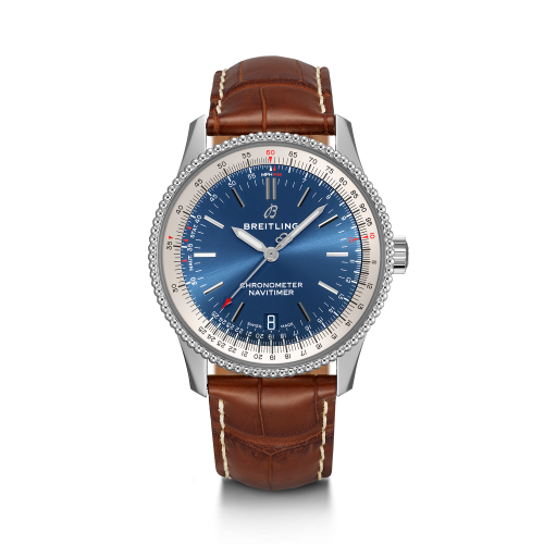 Breitling Navitimer 1 38 Automatic Paslanmaz Çelik / Mavi / Croco / Folding, referans A17325211C1P4