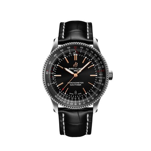 Breitling Navitimer Automatic 41 Automatic Paslanmaz Çelik / Siyah / Croco / Folding, referans A17326241B1P1