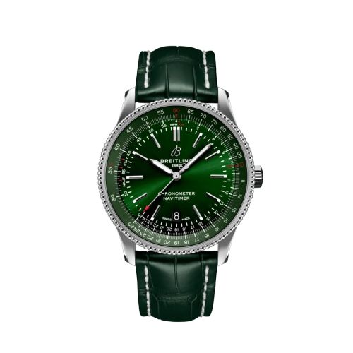 Breitling Navitimer Automatic 41 Automatic Paslanmaz Çelik / Yeşil / Alligator - Pin, referans A17326361L1P1