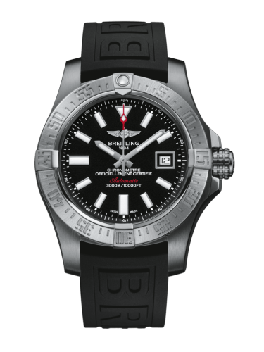 Breitling Avenger II Seawolf Paslanmaz Çelik / Volcano Siyah / Kauçuk / Folding 45mm, referans A1733110/BC30/153S/A20DSA.2