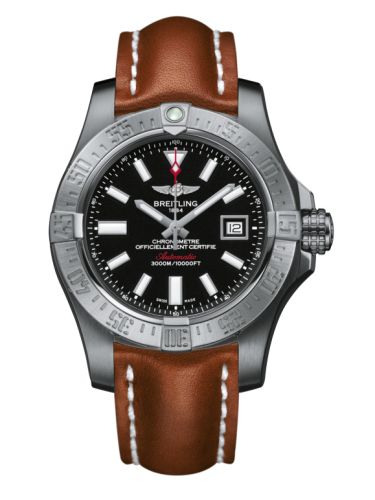 Breitling Avenger II Seawolf Paslanmaz Çelik / Volcano Siyah / Calf / Pin 45mm, referans A1733110/BC30/433X/A20BASA.1