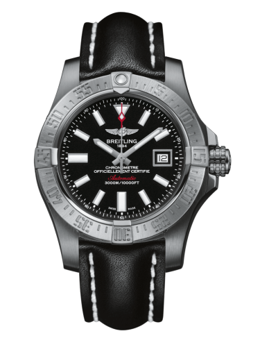 Breitling Avenger II Seawolf Paslanmaz Çelik / Volcano Siyah / Calf / Pin 45mm, referans A1733110/BC30/435X/A20BASA.1