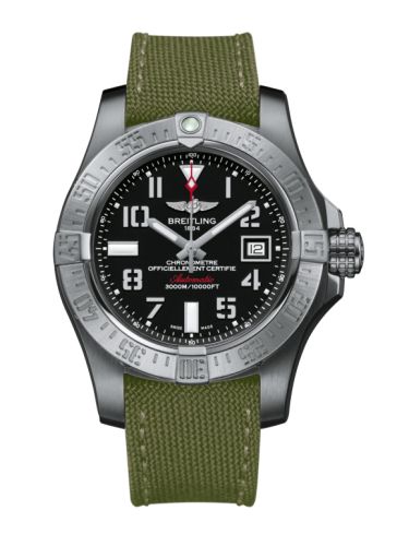 Breitling Avenger II Seawolf Paslanmaz Çelik / Volcano Siyah / Military / Pin 45mm, referans A1733110/BC31/106W/A20BASA.1