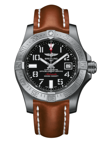 Breitling Avenger II Seawolf Paslanmaz Çelik / Volcano Siyah / Calf / Folding 45mm, referans A1733110/BC31/434X/A20DSA.1