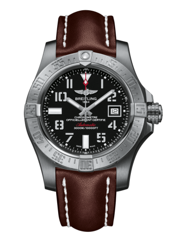 Breitling Avenger II Seawolf Paslanmaz Çelik / Volcano Siyah / Calf / Pin 45mm, referans A1733110/BC31/437X/A20BASA.1