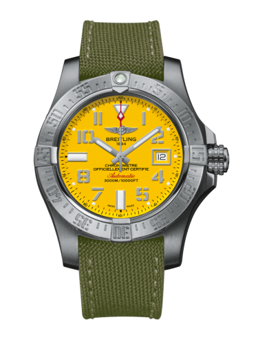 Breitling Avenger II Seawolf Paslanmaz Çelik / Cobra Sarı / Military / Pin 45mm, referans A1733110/I519/106W/A20BASA.1