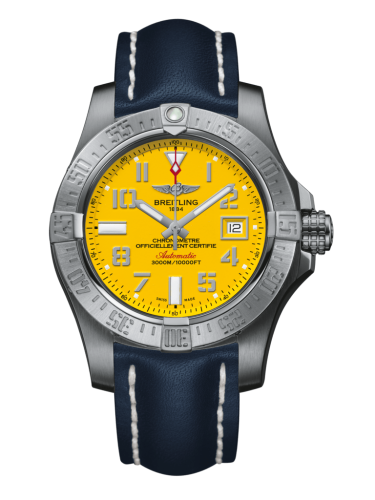 Breitling Avenger II Seawolf Paslanmaz Çelik / Cobra Sarı / Calf / Folding 45mm, referans A1733110/I519/112X/A20DSA.1