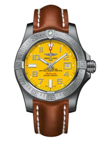 Breitling Avenger II Seawolf Paslanmaz Çelik / Cobra Sarı / Calf / Pin 45mm, referans A1733110/I519/433X/A20BASA.1
