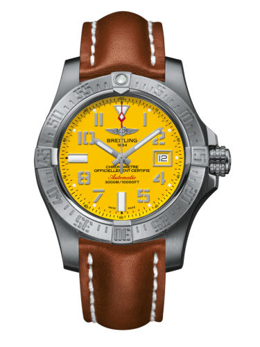 Breitling Avenger II Seawolf Paslanmaz Çelik / Cobra Sarı / Calf / Folding 45mm, referans A1733110/I519/434X/A20DSA.1