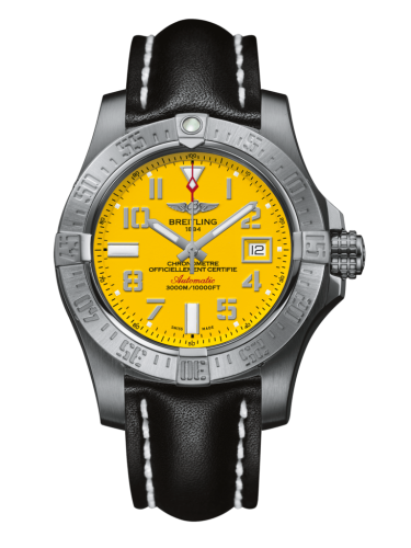 Breitling Avenger II Seawolf Paslanmaz Çelik / Cobra Sarı / Calf / Folding 45mm, referans A1733110/I519/436X/A20DSA.1