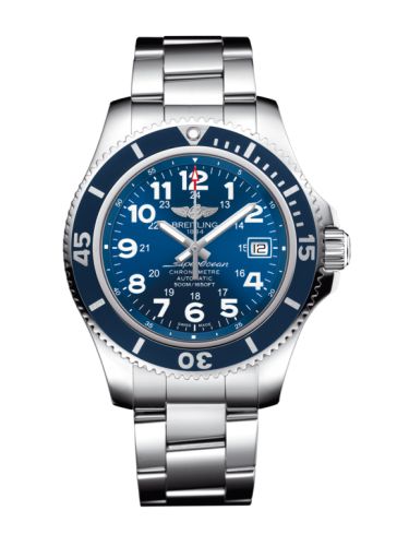 Breitling Superocean II 42 Paslanmaz Çelik / Mavi / Mariner Mavi / Bilezik, referans A17365D11C1A1
