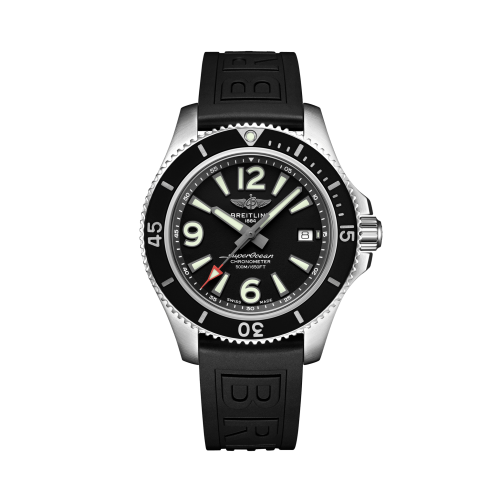 Breitling Superocean 42 Paslanmaz Çelik / Siyah / Kauçuk / Pin, referans A17366021B1S1