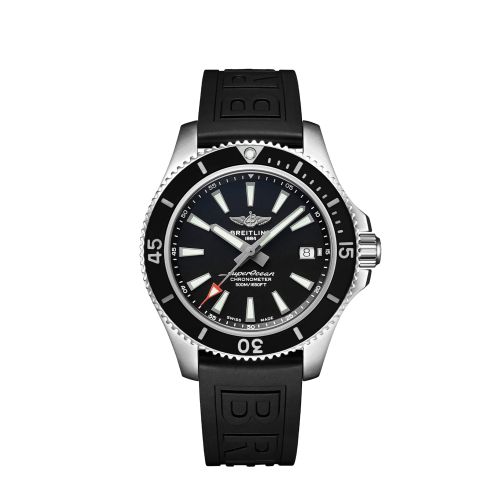Breitling Superocean 42 Paslanmaz Çelik / Siyah / Kauçuk - Folding / Japan, referans A17366D71B2S2