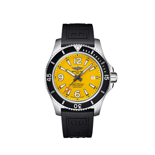 Breitling Superocean 44 Paslanmaz Çelik / Sarı / Kauçuk - Pin, referans A17367021I1S1