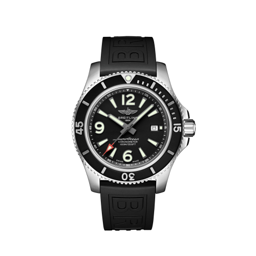 Breitling Superocean 44 Paslanmaz Çelik / Siyah / Kauçuk / Pin, referans A17367D71B1S1