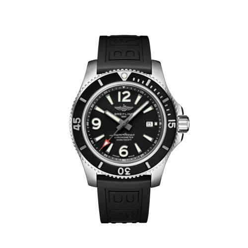 Breitling Superocean 44 Paslanmaz Çelik / Siyah / Kauçuk / Folding, referans A17367D71B1S2