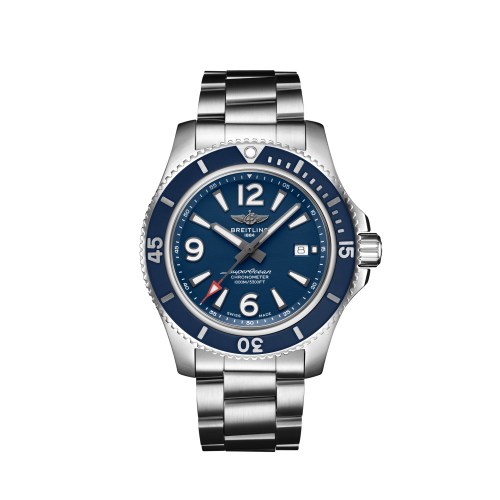 Breitling Superocean 44 Paslanmaz Çelik / Mavi / Bilezik, referans A17367D81C1A1