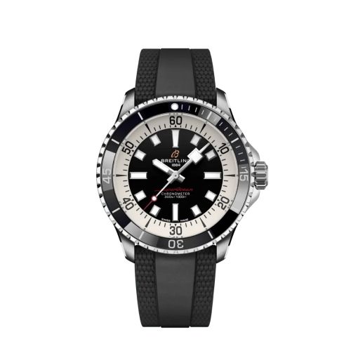 Breitling SuperOcean Automatic 42 Paslanmaz Çelik / Siyah / Kauçuk, referans A17375211B1S1