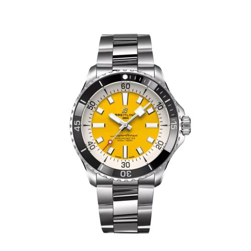 Breitling SuperOcean Automatic 42 Paslanmaz Çelik / Sarı / Bilezik, referans A17375211I1A1