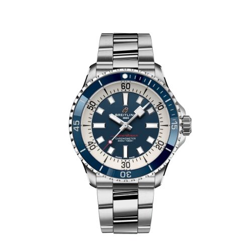Breitling SuperOcean Automatic 42 Paslanmaz Çelik / Mavi / Bilezik, referans A17375E71C1A1