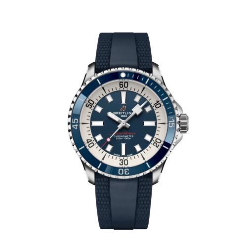 Breitling SuperOcean Automatic 42 Paslanmaz Çelik / Mavi / Kauçuk, referans A17375E71C1S1