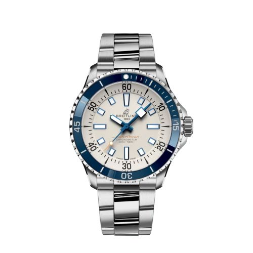 Breitling SuperOcean Automatic 42 Paslanmaz Çelik / Beyaz / Bilezik, referans A17375E71G1A1