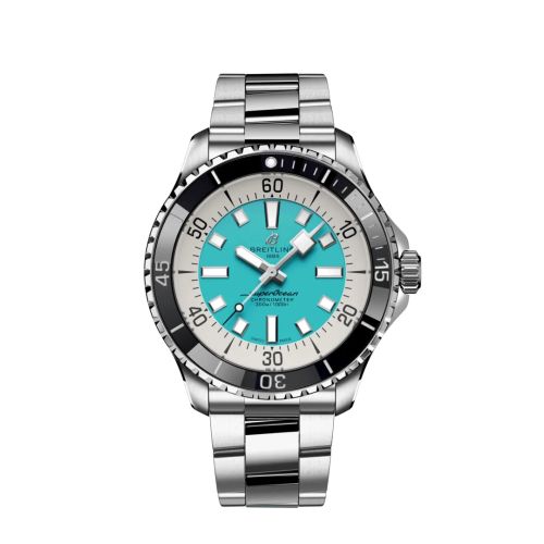 Breitling SuperOcean Automatic 44 Paslanmaz Çelik / Turkuaz / Bilezik, referans A17376211L2A1