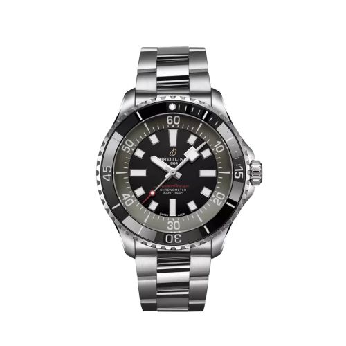 Breitling SuperOcean Automatic 44 Paslanmaz Çelik / Siyah / Bilezik / UK, referans A173765A1B1A1