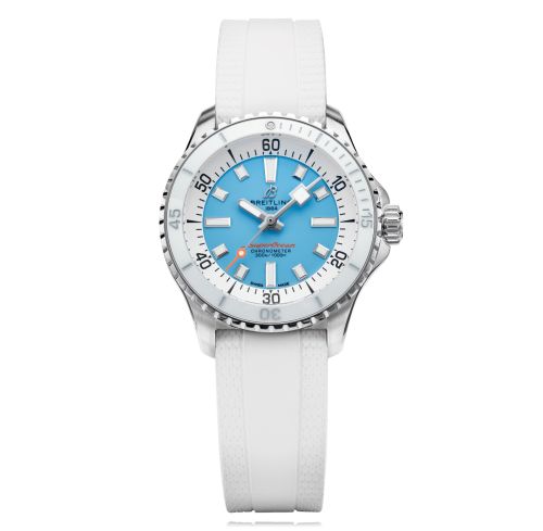 Breitling SuperOcean Automatic 36 Paslanmaz Çelik / Buz Mavi / Bucherer, referans A173771A1C1S1