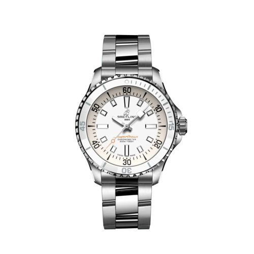 Breitling SuperOcean Automatic 36 Paslanmaz Çelik / Beyaz / Bilezik, referans A17377211A1A1