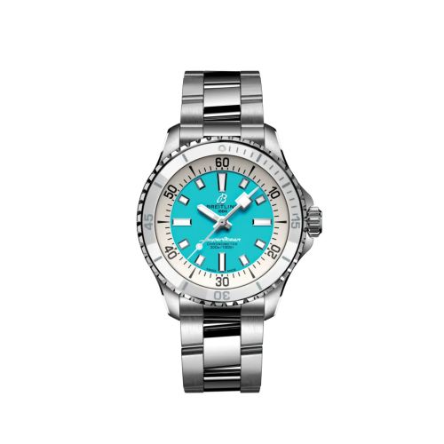 Breitling SuperOcean Automatic 36 Paslanmaz Çelik / Turkuaz / Bilezik, referans A17377211C1A1