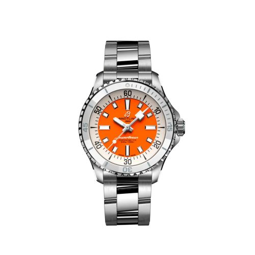 Breitling SuperOcean Automatic 36 Paslanmaz Çelik / Turuncu / Bilezik, referans A17377211O1A1