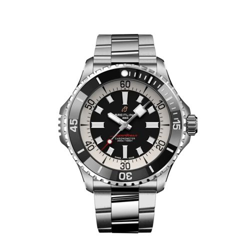 Breitling SuperOcean Automatic 46 Paslanmaz Çelik / Siyah / Bilezik, referans A17378211B1A1