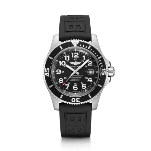 Breitling Superocean II 44 Paslanmaz Çelik / Siyah / Volcano Siyah / Kauçuk / Folding, referans A17392D71B1S2