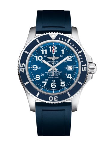 Breitling Superocean II 44 Paslanmaz Çelik / Mavi / Mariner Mavi / Kauçuk, referans A17392D8.C910.145S