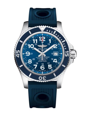 Breitling Superocean II 44 Paslanmaz Çelik / Mavi / Mariner Mavi / Kauçuk, referans A17392D8.C910.211S