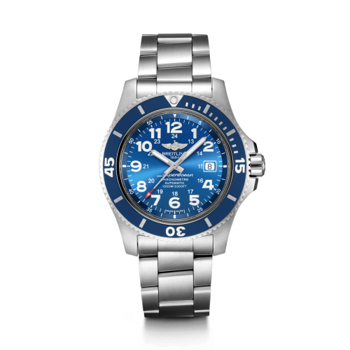 Breitling Superocean II 44 Paslanmaz Çelik / Mavi / Mariner Mavi / Bilezik, referans A17392D81C1A1