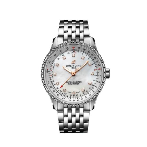 Breitling Navitimer 1 35 Automatic Stainless Steel / MOP / Bracelet, reference A17395211A1A1
