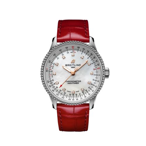 Breitling Navitimer 1 35 Automatic Stainless Steel / MOP / Croco / Pin, reference A17395211A1P5