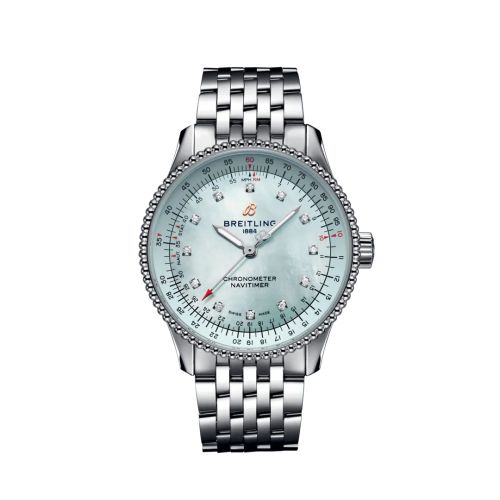 Breitling Navitimer 1 35 Automatic Stainless Steel / Blue MOP / eComm / Bracelet, reference A173952A1C1A1