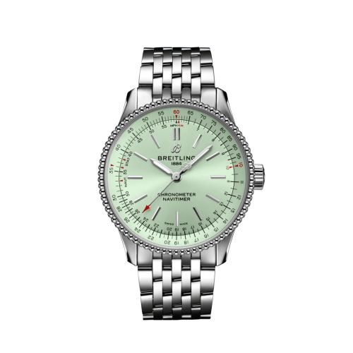 Breitling Navitimer 1 35 Automatic Stainless Steel / Mint Green / Bracelet, reference A17395361L1A1