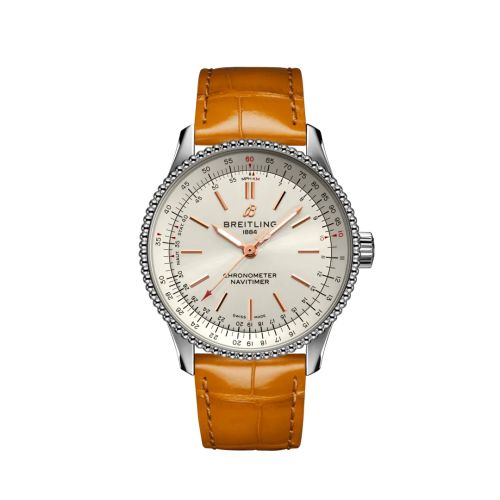 Breitling Navitimer 1 35 Automatic Stainless Steel / Silver / Croco / Pin, reference A17395F41G1P3