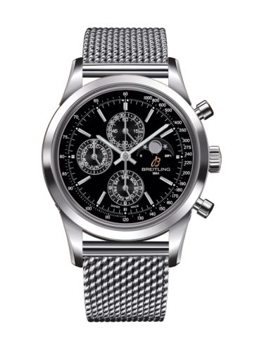 Transocean Chronograph 1461 Paslanmaz Çelik / Siyah / Bilezik 43 mm
