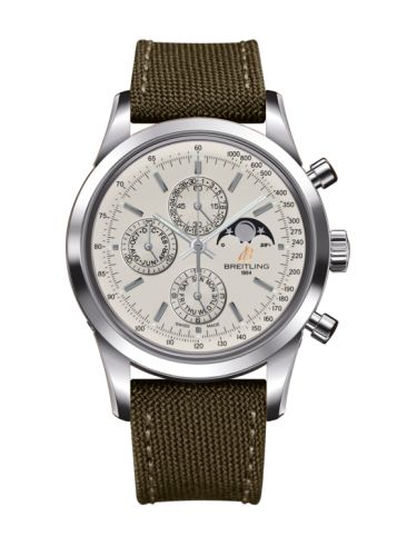 Transocean Chronograph 1461 Paslanmaz Çelik / Gümüş / Military / Pin 43 mm