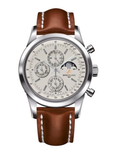Transocean Chronograph 1461 Paslanmaz Çelik / Gümüş / Calf / Pin 43 mm