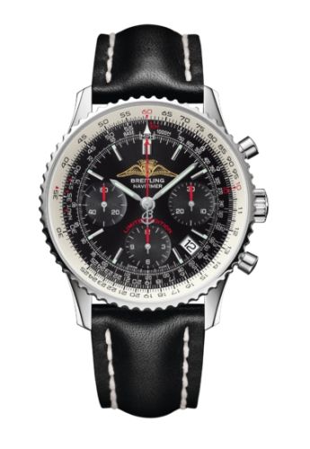 Breitling Navitimer 01 43 Stainless Steel / Black / Calf / Pin / AOPA 42mm, reference A233225U/BD70/435X/A20BA.1