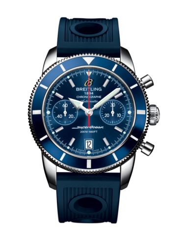 Breitling Superocean Heritage 44 Chronograph Paslanmaz Çelik / Mavi / Mavi / Kauçuk, referans A2337016.C856.211S