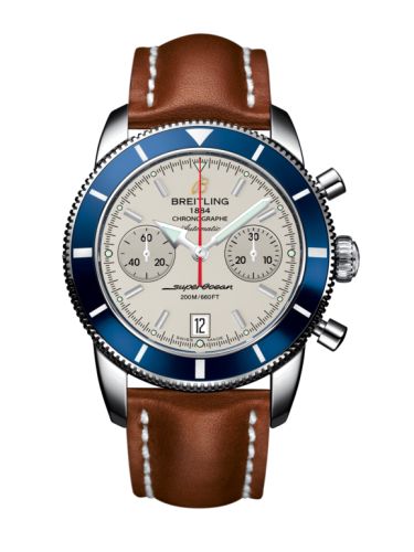 Breitling Superocean Heritage 44 Chronograph Paslanmaz Çelik / Mavi / Gümüş / Calf, referans A2337016.G753.433X