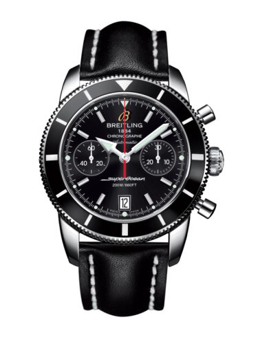 Breitling Superocean Heritage 44 Chronograph Paslanmaz Çelik / Siyah / Siyah / Calf, referans A2337024.BB81.435X